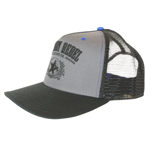 Country Rebel Snapback Grey/Black - Black Logo