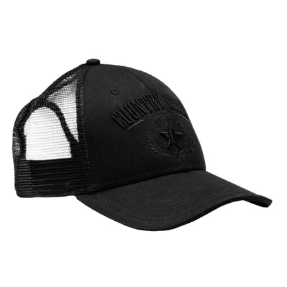 Country Rebel Snapback - Black/Black with Black Logo