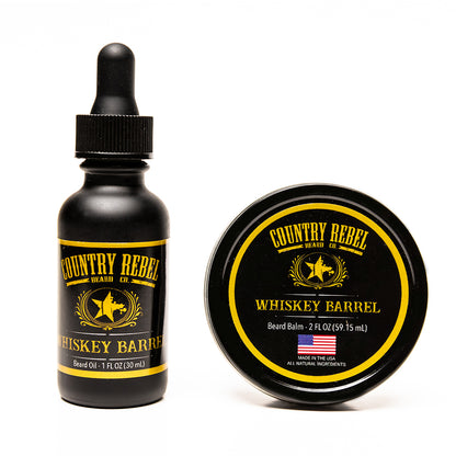 Whiskey Barrel Beard Oil/Balm Combo