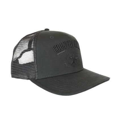 Country Rebel Snapback Black/Black - Black Logo